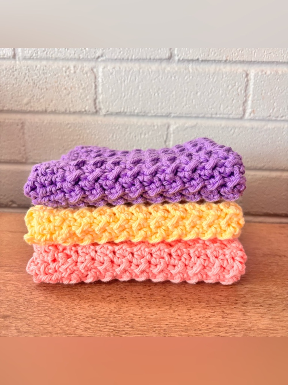 Crochet Dishcloth Set-3 - Picture 2 of 4